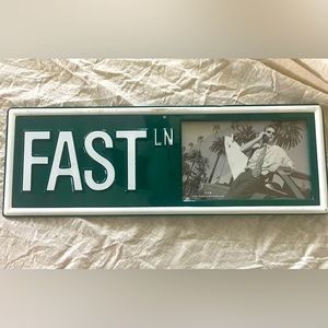 Vintage Fast Lane Picture Frame 13 3/4” x 5”